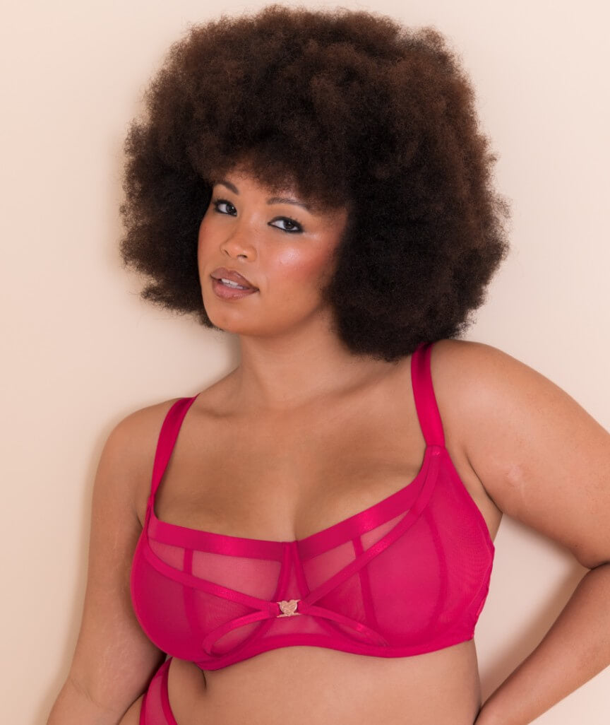 Scantilly Loved Up Balcony Bra - Crimson 