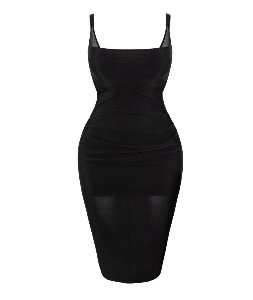 Scantilly Mirage Wired Plunge Slip Dress - Black