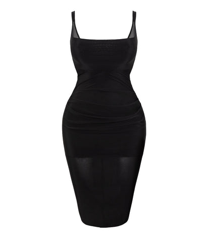 Scantilly Mirage Wired Plunge Slip Dress - Black