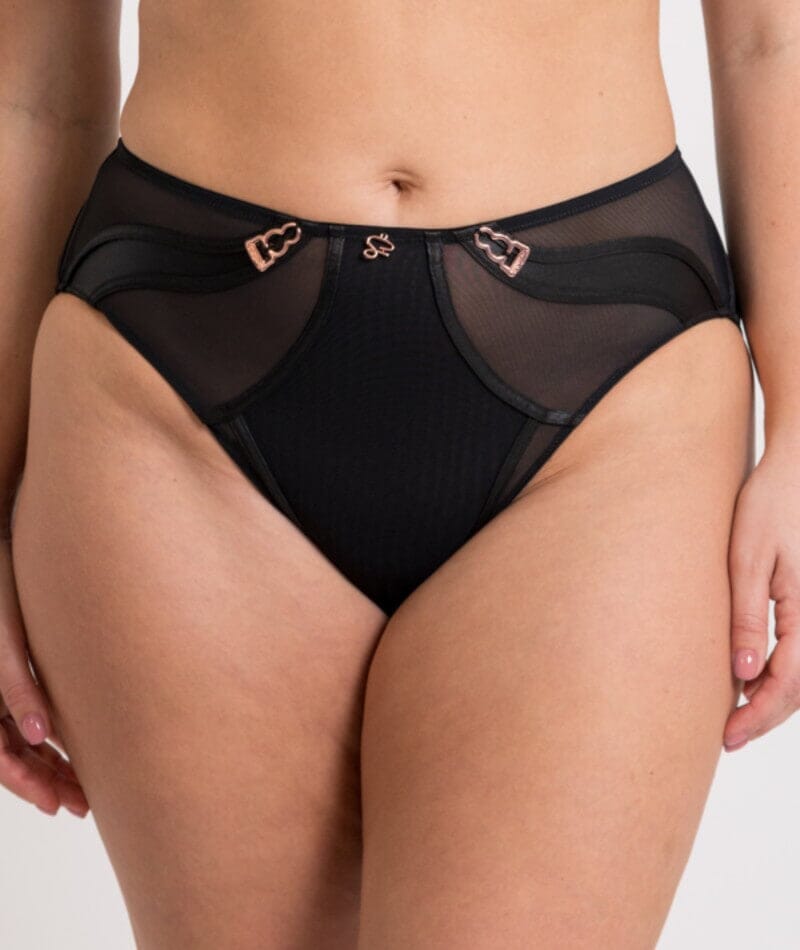Scantilly Suspense High Waist Brief - Black Knickers  