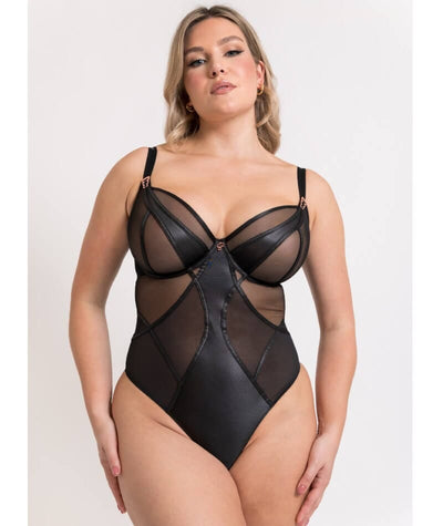Scantilly Suspense Plunge Bodysuit - Black Bodysuits & Basques 