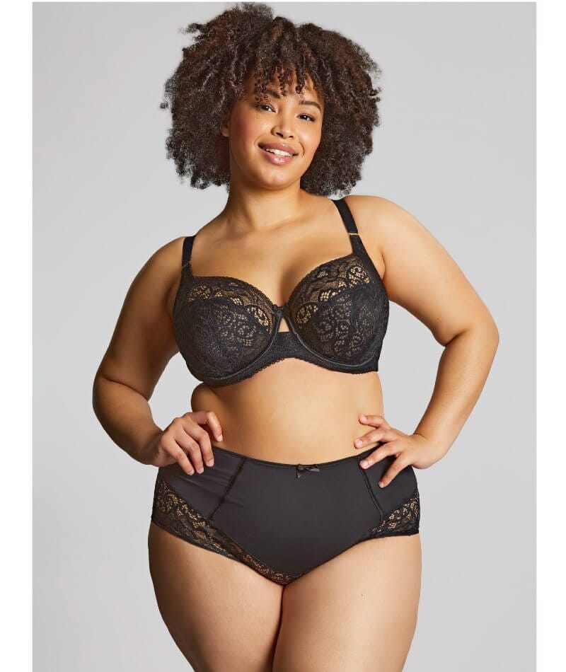 Sculptresse Estel High Waist Brief - Noir Knickers 