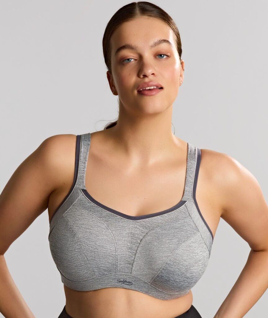 Sculptresse Activate Non Padded Underwired Sports Bra - Charcoal Marle 