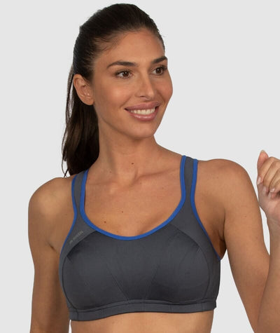 Shock Absorber Active Multisport Wire-Free Padded Support Bra - Dark Grey Bras 