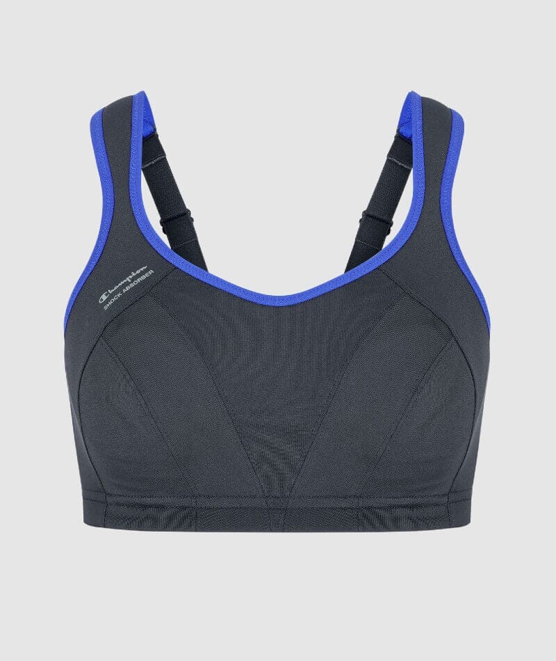 Shock Absorber Active Multisport Wire-Free Padded Support Bra - Dark Grey Bras 
