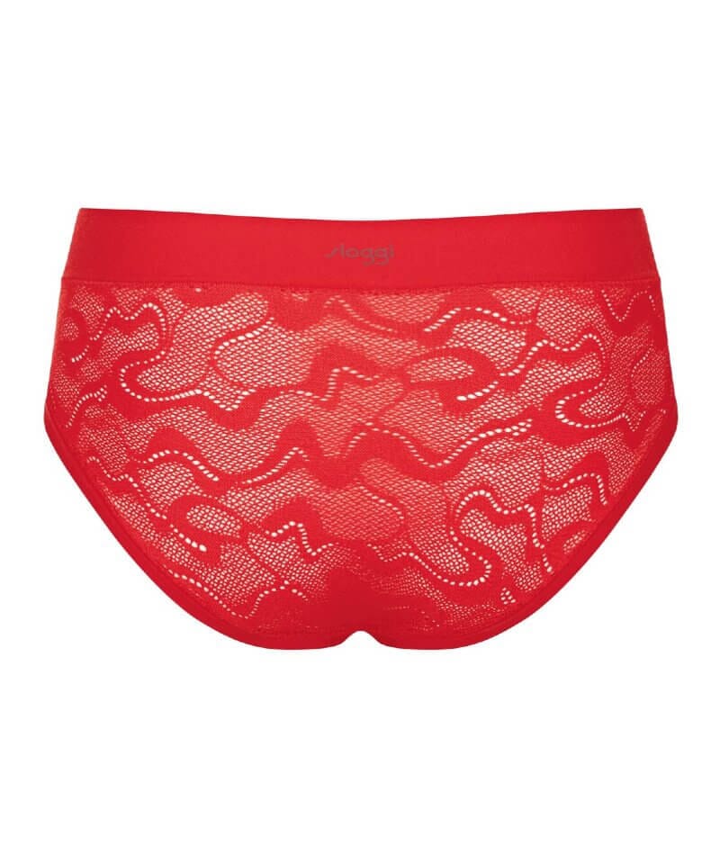 Sloggi Go ALLROUND Lace Midi Brief - Campari Knickers 