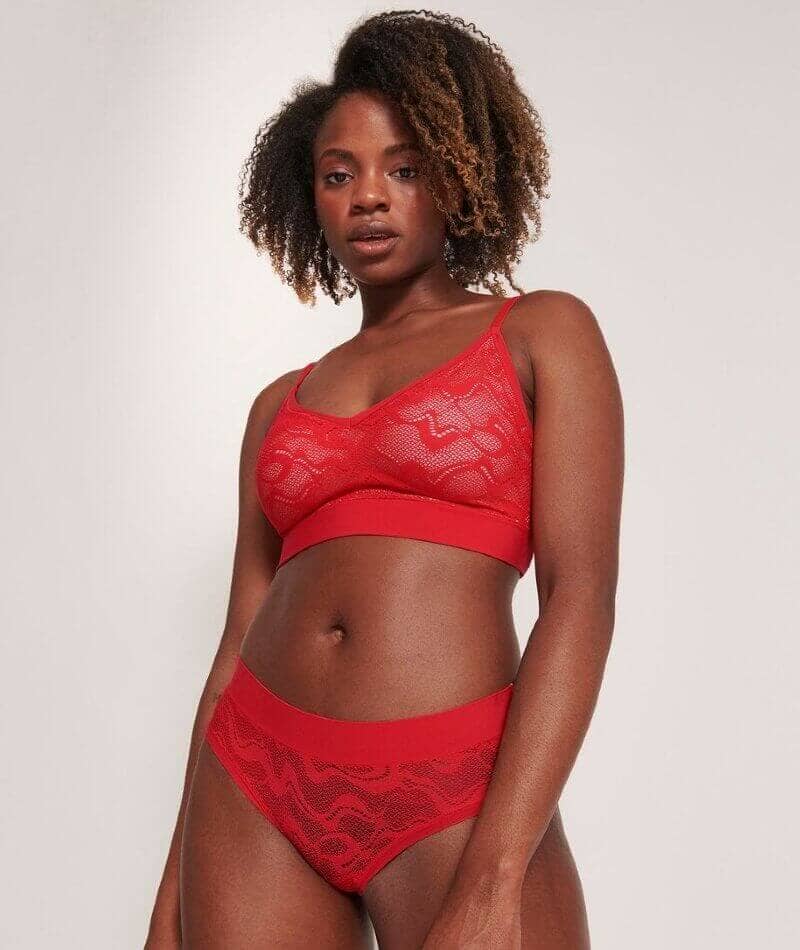 Sloggi Go ALLROUND Lace Midi Brief - Campari Knickers 