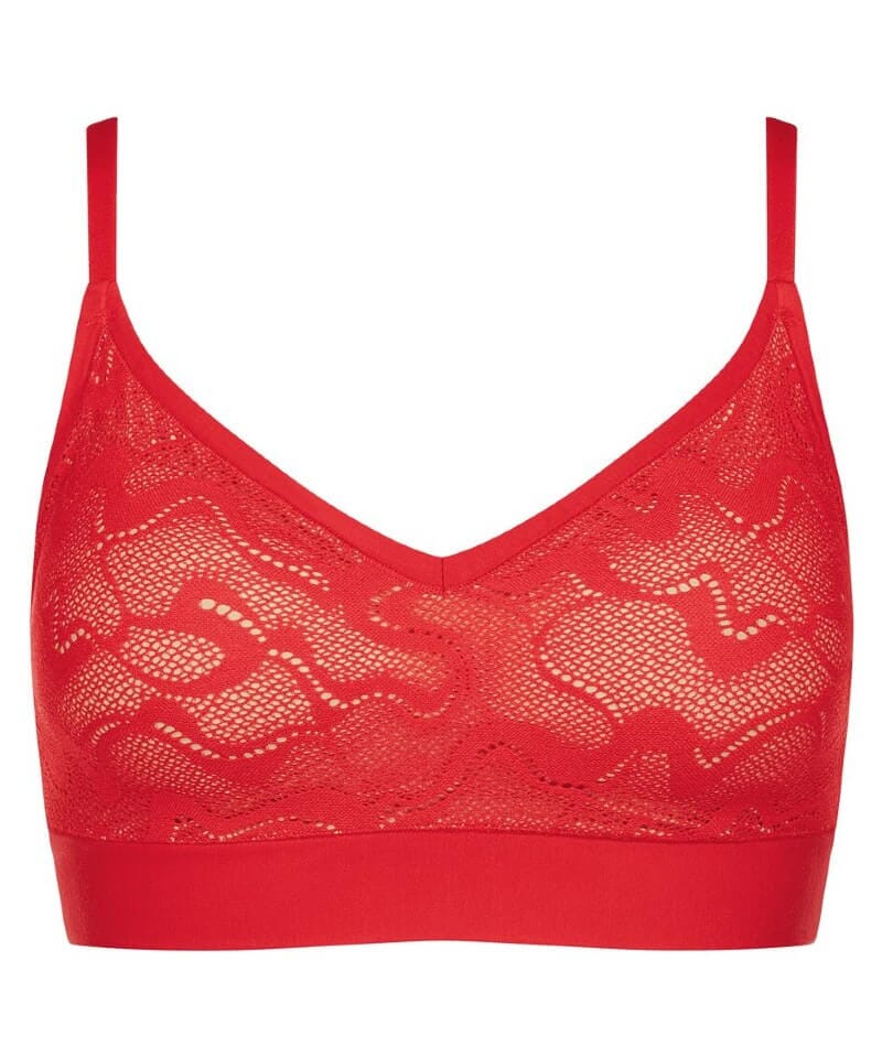 Sloggi Go ALLROUND Non-Wired Padded Lace Bra - Campari Bras 