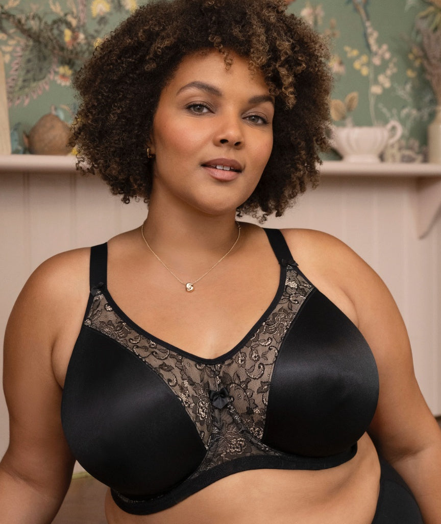 Goddess Yvette Underwire Moulded Bra - Black 