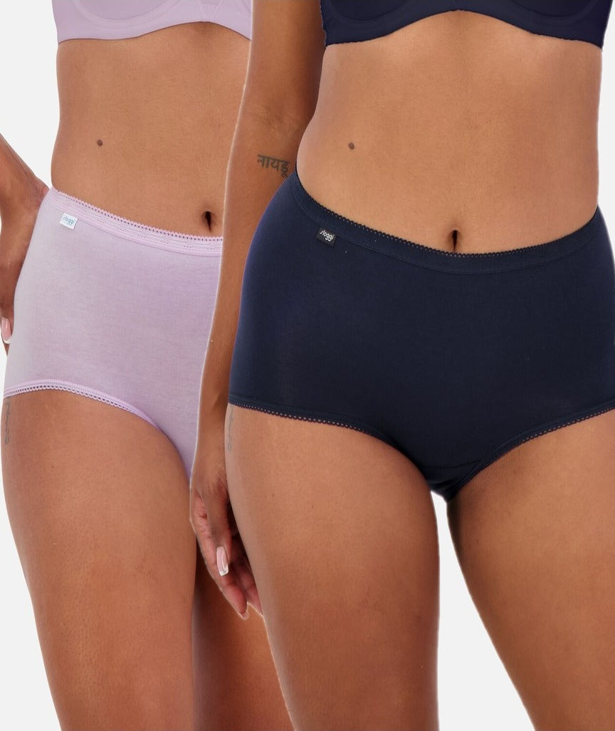 Sloggi Maxi Brief 2 Pack - Pink/Navy 