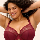 Elomi Tiernie Underwire Stretch Plunge Bra - Tibetan Red