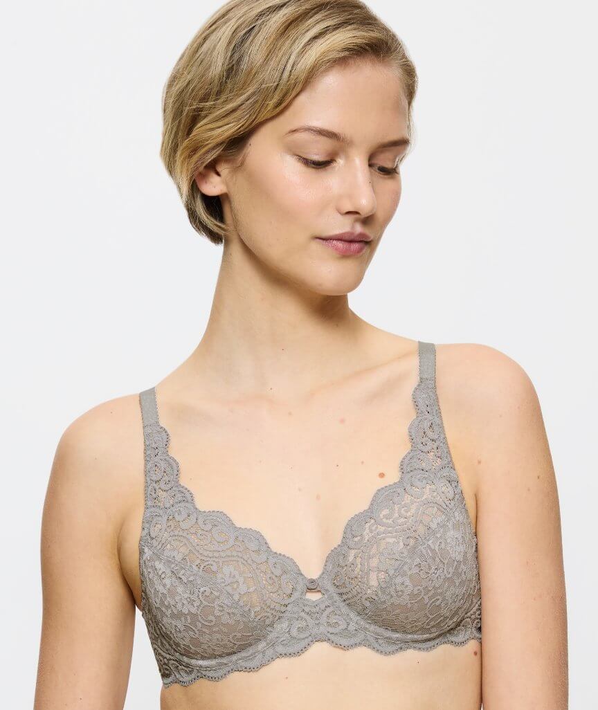 Triumph Amourette Balconette Underwire Non-Padded Bra - Silent Grey 
