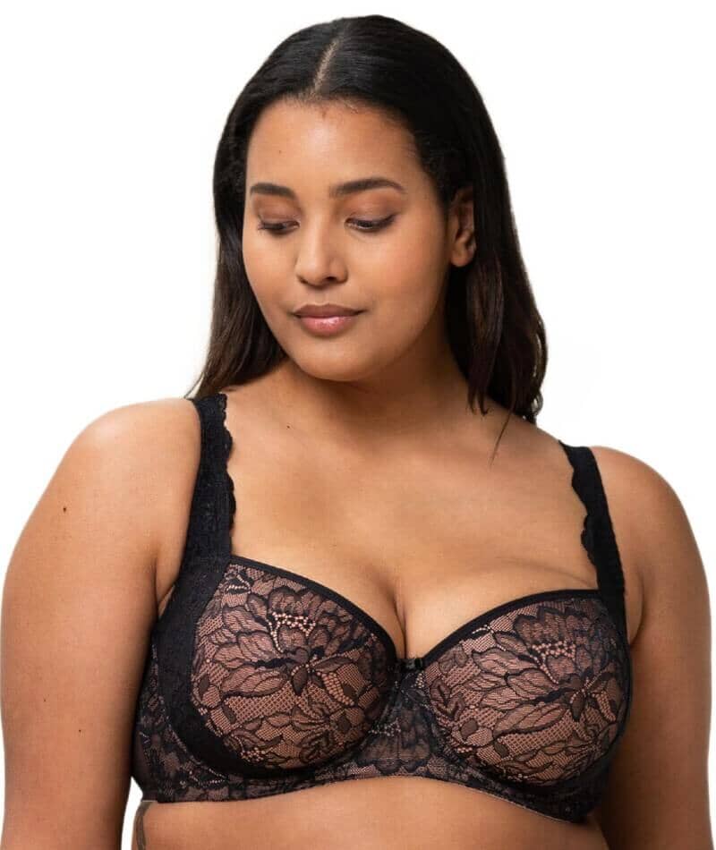 Triumph Amourette Charm Half-Cup Underwired Padded Bra - Black Bras  