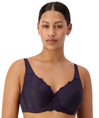 Triumph Embroidered Minimizer Bra - Blueberry Bras 