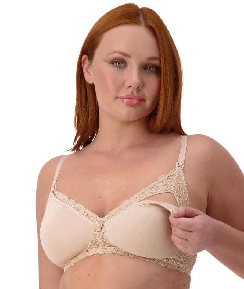 Triumph Gorgeous Mama Lace Maternity & Nursing Wire-free Bra - Nude Bras  