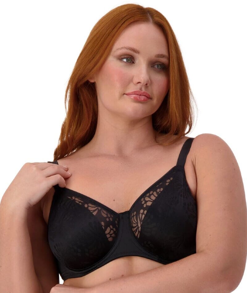 Triumph Lacy Minimizer Bra - Black