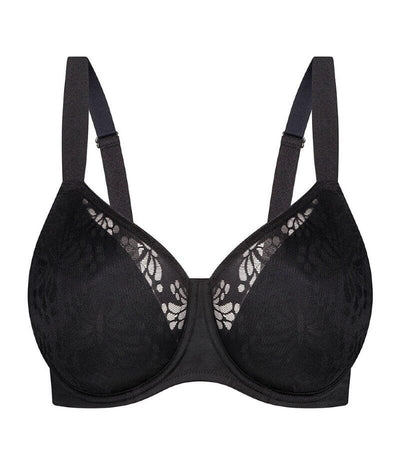 Triumph Lacy Minimizer Bra - Black Bras 