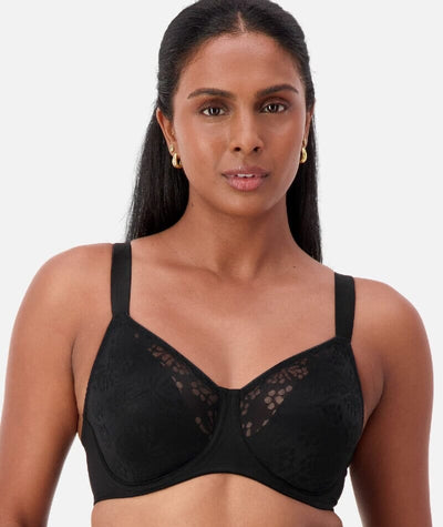 Triumph Lacy Minimizer Bra - Black – 10D
