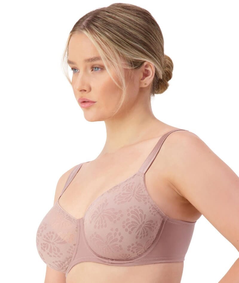 Triumph Lacy Minimizer Bra - Chocolate Mousse Bras 