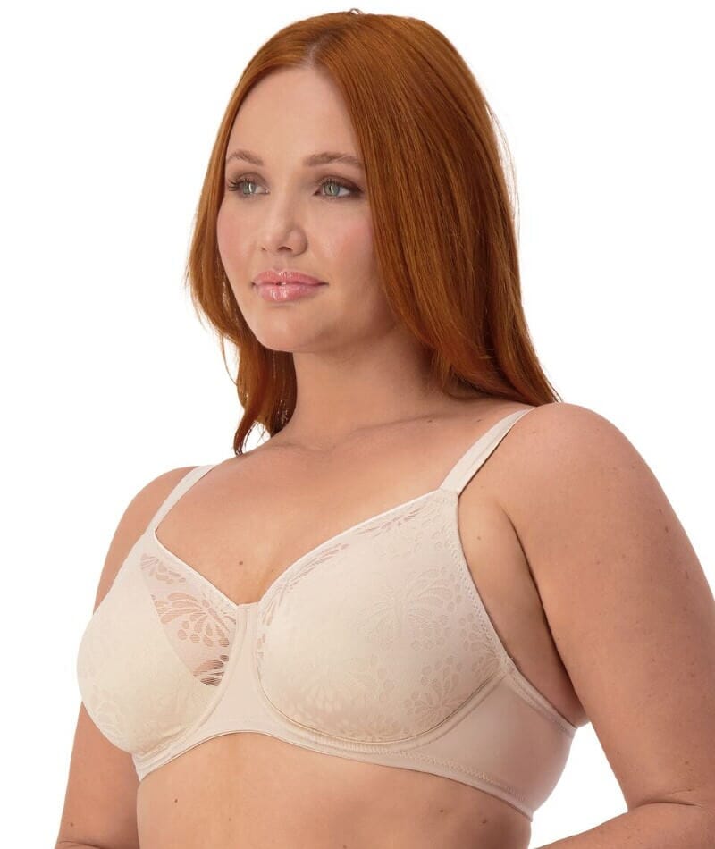 Triumph Lacy Minimizer Bra - New Beige Bras 