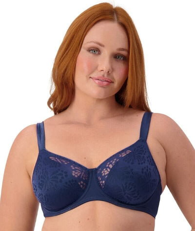 Triumph Lacy Minimizer Bra - True Navy Bras 