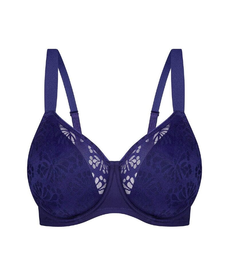 Triumph Lacy Minimizer Bra - True Navy Bras 