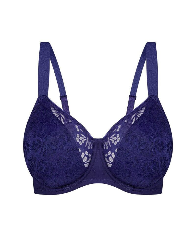 Triumph Lacy Minimizer Bra - True Navy Bras 