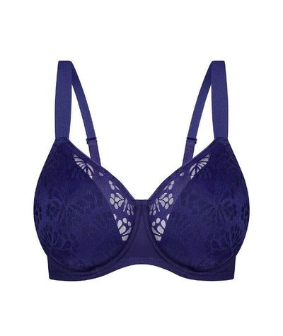 Triumph Lacy Minimizer Bra - True Navy Bras 