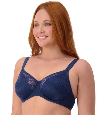 Triumph Lacy Minimizer Bra - True Navy Bras 