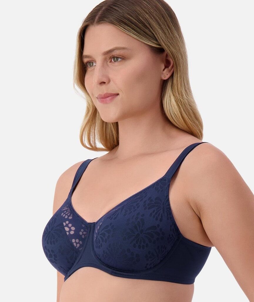 Triumph Lacy Minimizer Bra - True Navy