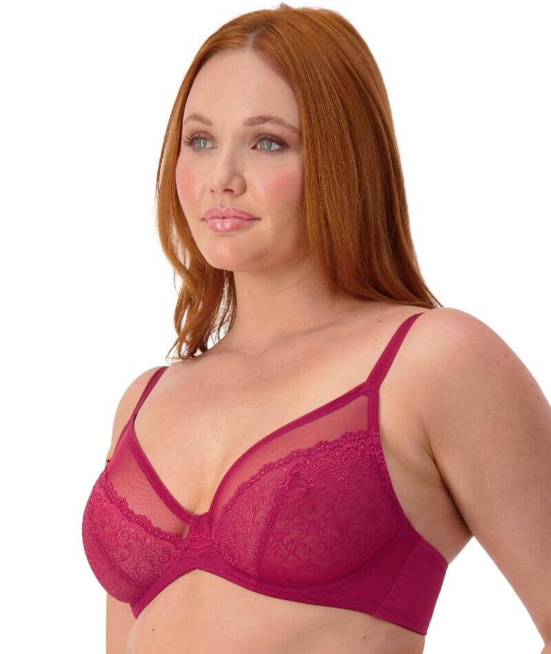 Triumph Sheer Minimizer Bra - Bordeaux Bras 