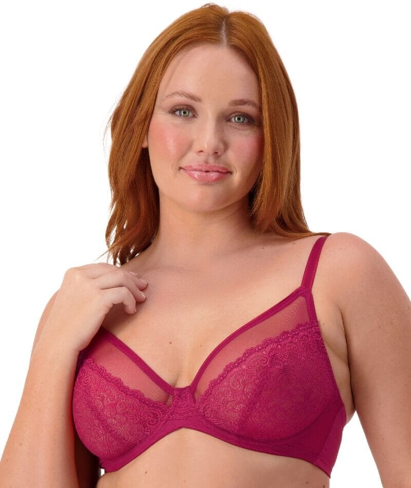 Triumph Sheer Minimizer Bra - Bordeaux Bras 