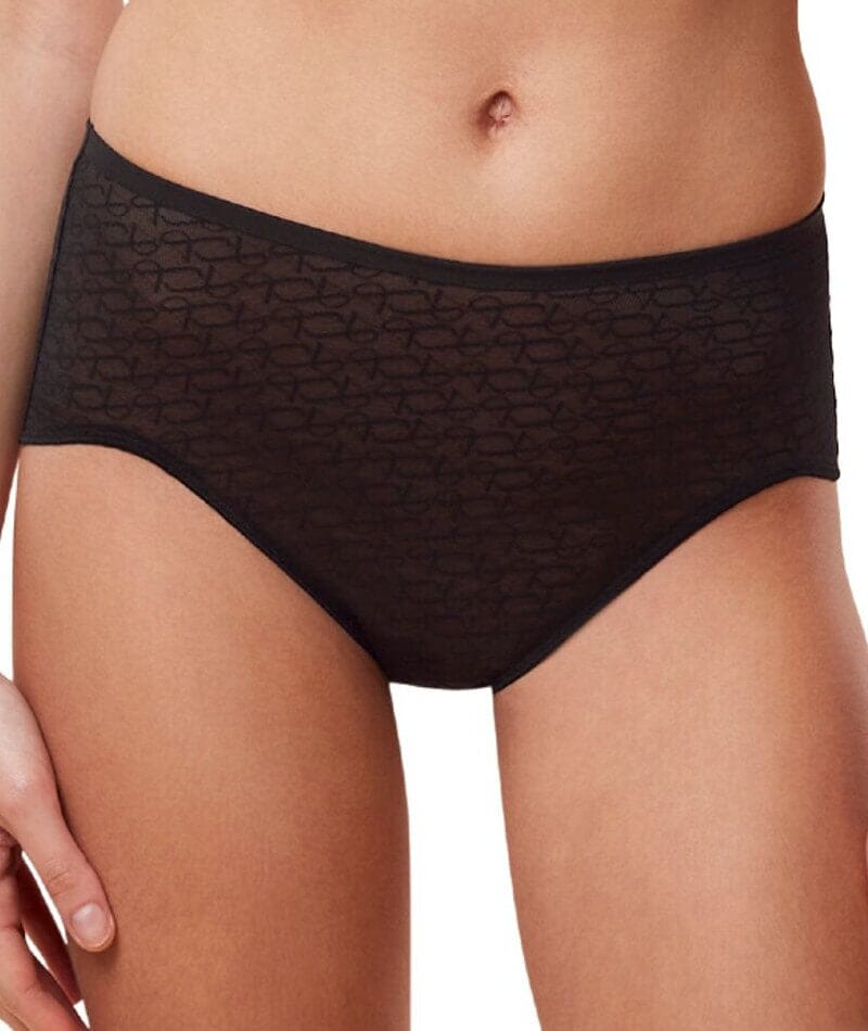 Triumph Signature Sheer Maxi Brief - Black Knickers  