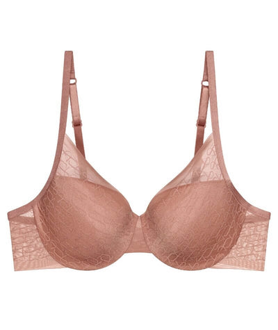 Triumph Signature Sheer Underwired Padded Half Cup Bra - Toasted Almond Bras 