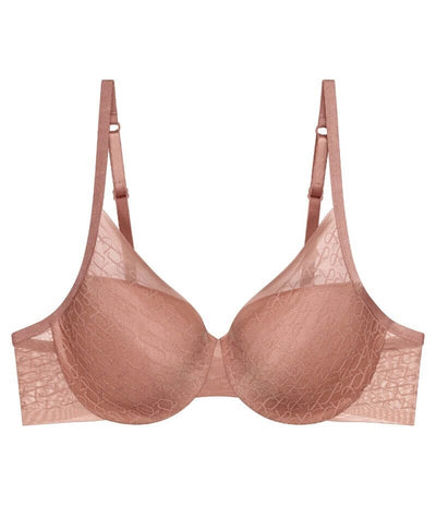 Triumph Signature Sheer Underwired Padded Half Cup Bra - Toasted Almond