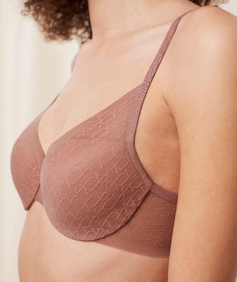 Triumph Signature Sheer Underwired Padded Half Cup Bra - Toasted Almond Bras 