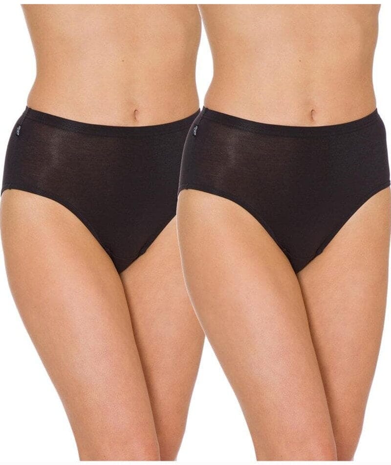 Sloggi Hikini 2 Pack Brief - Black Knickers  