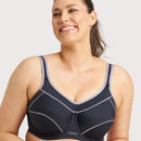 Triumph Triaction Performance Sports Bra - Black / Silver