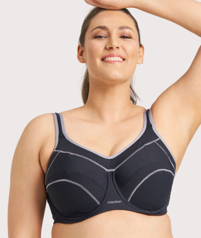 Triumph Triaction Performance Sports Bra - Black / Silver