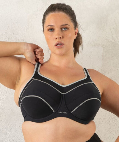 Triumph Triaction Performance Sports Bra - Black / Silver