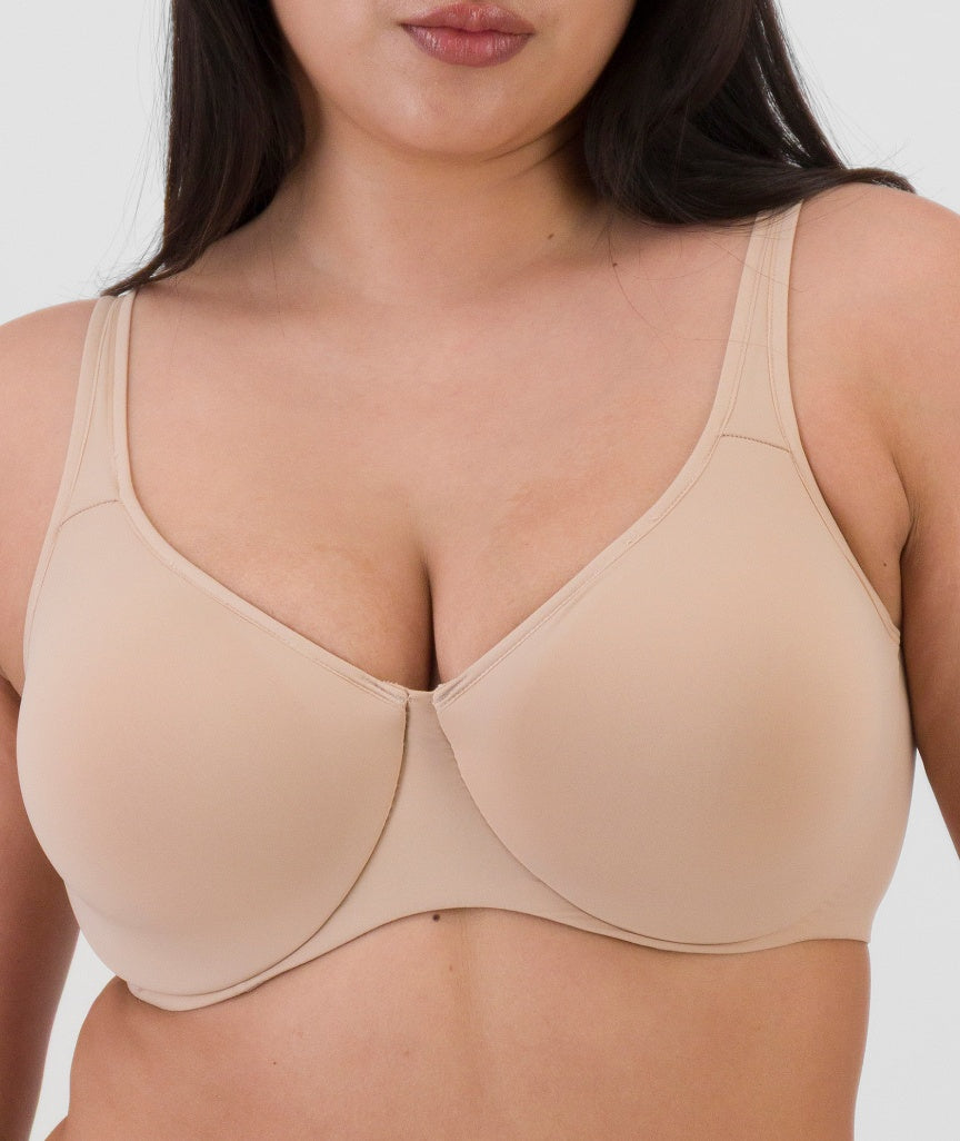 Berlei Barely There Back Smoothing Minimiser Bra - Nude 