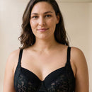 Underbliss Lacey Balconette Underwire Bra - Black