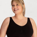 Underbliss Seamless Bamboo Blend Comfort Wire-free Bra - Black