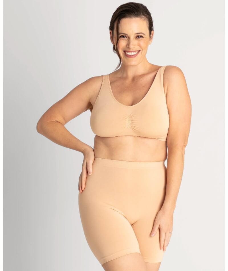 Underbliss Seamless Bamboo Blend Anti-Chafing Shorts - Frappe Shapewear 