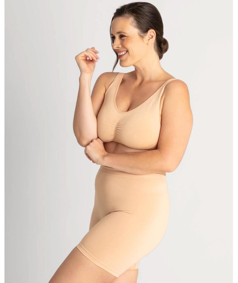 Underbliss Seamless Bamboo Blend Anti-Chafing Shorts - Frappe Shapewear 