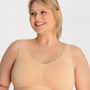 Underbliss Seamless Bamboo Blend Comfort Wire-Free Bra - Frappe