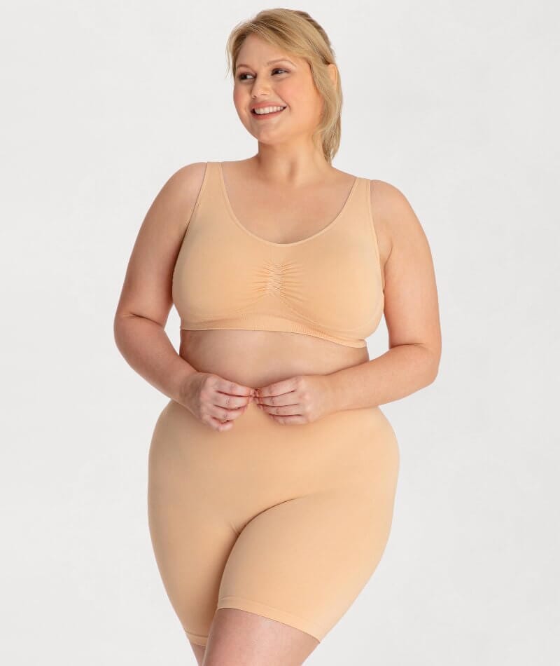 Underbliss Seamless Bamboo Blend Comfort Wire-Free Bra - Frappe