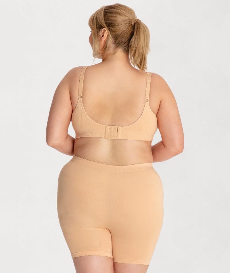 Underbliss Seamless Bamboo Blend Anti-Chafing Shorts - Frappe Shapewear 