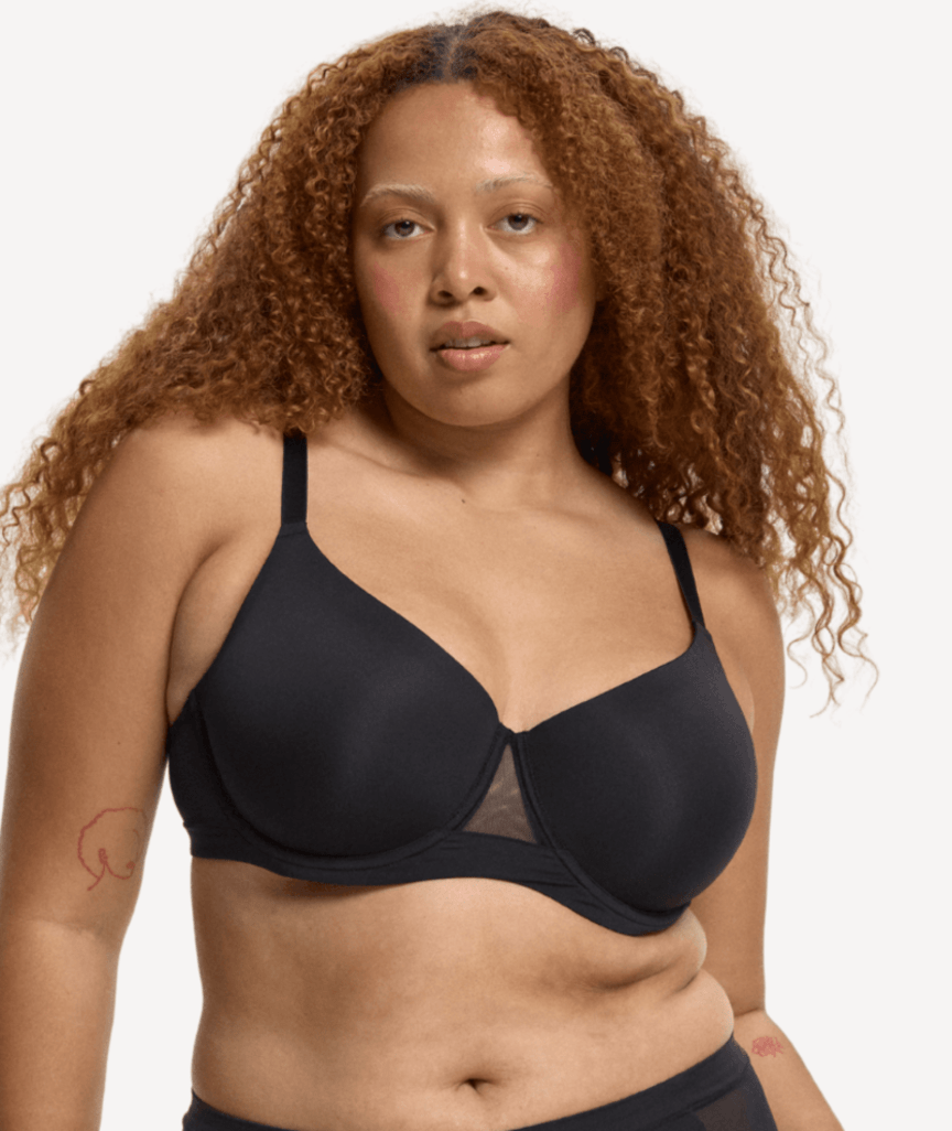 Nala Knockout Padded Tshirt Bra - Licorice 