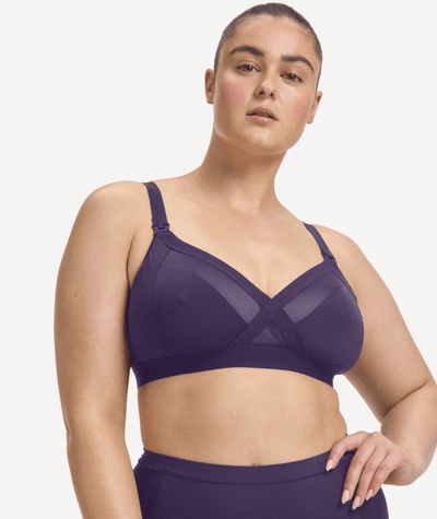 Nala Maternity Support Wirefree Bralette Bra - Mulberry – 12F-G